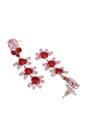 Pink Diva Floral Dangle Earrings, Image 3 of 5