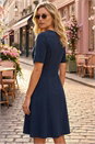  Belted Fit & Flare Dress, Image 3 of 4