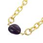 Gold Amethyst February Birthstone Statement Pendant Necklace, Image 1 of 1