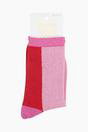 Red Colour Block Glitter Ankle Socks, Image 4 of 4