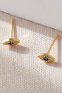 Gold Sterling Silver Evil Eye Sparkly Studs, Image 2 of 2