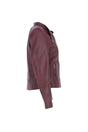 Burgundy Ashwood Leather Burgundy 'Vento' Real Leather Biker Jacket, Image 5 of 5