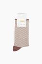 Beige Sock Talk Beige Polka Dots Combed Cotton Glitter Socks, Image 4 of 4