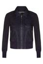 Navy Womens Leather MA-1 Varsity Jacket - Ann, Image 2 of 5