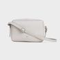 Light Grey Assots London Light Grey 'AVON' Soft Nappa Full Grain Real Leather Crossbody Bag, Image 1 of 5