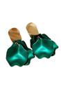 Green AVANT-GARDE PARIS Green Petals Earrings, Image 1 of 4