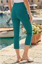Jade Green Cropped Stretch Trouser, Image 3 of 4