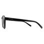 Black Round Shiny Black Grey Polarized Sunglasses, Image 3 of 4