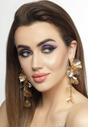 Gold Crystal Bloom Tassel Gold Plated Earrings, Image 4 of 5