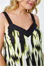 Lime Curve Contrast Print Stretch Midi Dress, Image 5 of 5