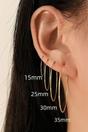 Gold 14K Gold Plated Thin Hoops, Image 2 of 8