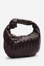 Dark Brown Aura Classic Woven Hobo Bag, Image 1 of 6