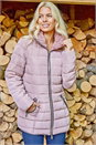 Light Pink Short Zip Through Padded Coat, Image 1 of 5