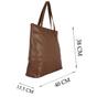 Tan 'SIENNA' Embossed Croc + Pebble Grain Unlined Leather Tote Bag, Image 5 of 5