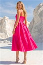 PINK Dusk Twill Cami Pleated Midi Dress, Image 3 of 4