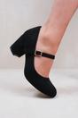 Black 'Araceli' Block Heel Mary Jane Pumps, Image 3 of 3