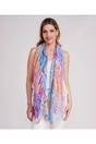 Light Blue Posie - Abstract Print Summer Scarf - Powder Blue, Image 1 of 1