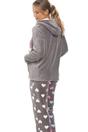 Grey Multicoloured Heart Print Supersoft Pyjama Set, Image 4 of 5