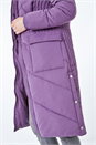 Purple Longline Quilted Coat , Image 5 of 5