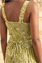 Green Paisley Print Cropped Jumpsuit, Image 4 of 4