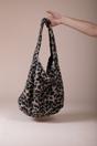 Beige Leopard Borg Hobo Bag In Beige, Image 2 of 4