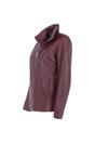 Burgundy Casual Leather Jacket with Classic Collar, Image 3 of 4