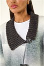 Black Ombre Buttoned Knit Cardigan, Image 5 of 5