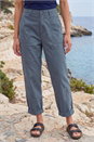 Grey Petite Cotton Embroidered Trouser , Image 2 of 4