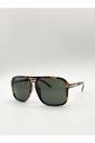 Brown Tortoiseshell Navigator Sunglasses, Image 2 of 2