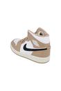 White Air Jordan 1 Mid Trainers, Image 3 of 6