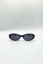 Black SVNX Black Oval Foldable Sunglasses, Image 2 of 7