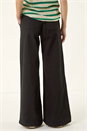 Black Cotton Stretch Wide Leg Jean, Image 3 of 5