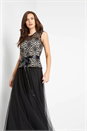 Black Laser Cut Maxi Dress, Image 3 of 4