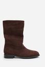 Dark Brown 'Monroe' Mid Calf Boots with Flat Sole, Image 2 of 5