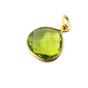 Green Gold Plated Shiny Peridot August Birthstone Pendant, Image 1 of 1
