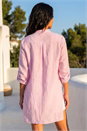Pink Petite Chambray Buttoned Overshirt, Image 2 of 4
