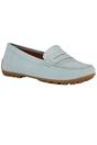 Light Blue Kosmopolis Suede Moccasins, Image 1 of 4