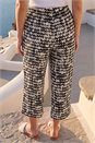 Black Classic Geo Print Crop Trouser, Image 2 of 4