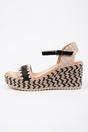 Black Cordelia Woven Espadrille Wedge Sandals, Image 1 of 5