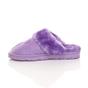 Lilac Faux Fur Lined Slip On Memory Foam Mules Slippers, Image 2 of 5