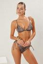 Multi WOVCOR Multi Leopard Print Triangle Bikini Top, Image 1 of 5