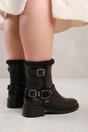 Black 'Olivia' Ankle Boot With Buckle Detailing, Image 4 of 4