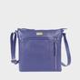 Navy 'EDITH' Pebble Grain Leather Crossbody Bag, Image 1 of 5
