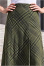 Green Print Check Midi Skirt, Image 4 of 4