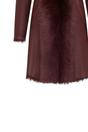 Burgundy Toscana Sheeps Leather Hood Trench Coat, Image 6 of 7