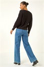 Black Animal Tie Front Knit Cardigan, Image 3 of 5