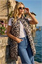Natural  Animal Print Longline Gilet, Image 2 of 4