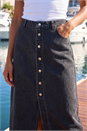 Charcoal Dusk Denim Button Skirt, Image 4 of 4