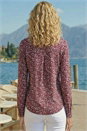 Bordeaux Printed Notch Neck Shirt, Image 3 of 3