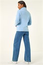 Light Blue  Reversible Fleece Zip Jacket, Image 3 of 6